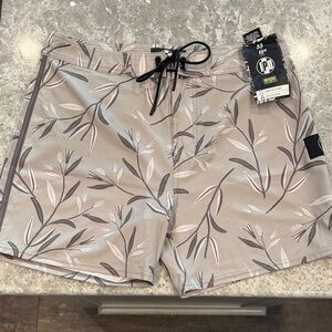 Men's IPD Surf Leaf Print Swim Shorts